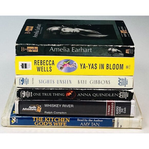 Lot 6 AUDIOBOOK on Cassette Novels Biography Variety Ya-Yas Kitchen God's Wife - Picture 1 of 3